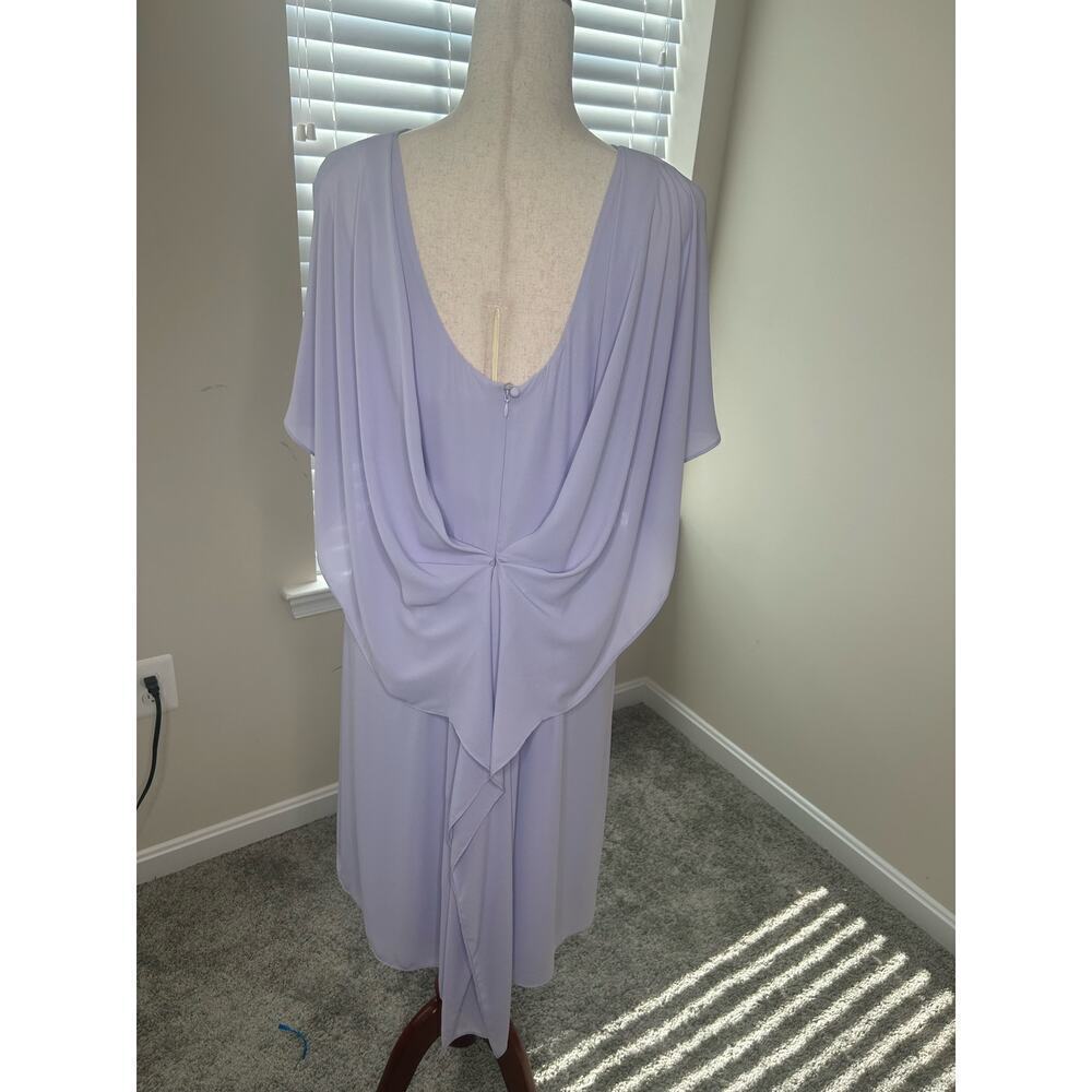 Halston Evening Collection Size 12 Lavender Ice Bridal - Picture 5 of 9